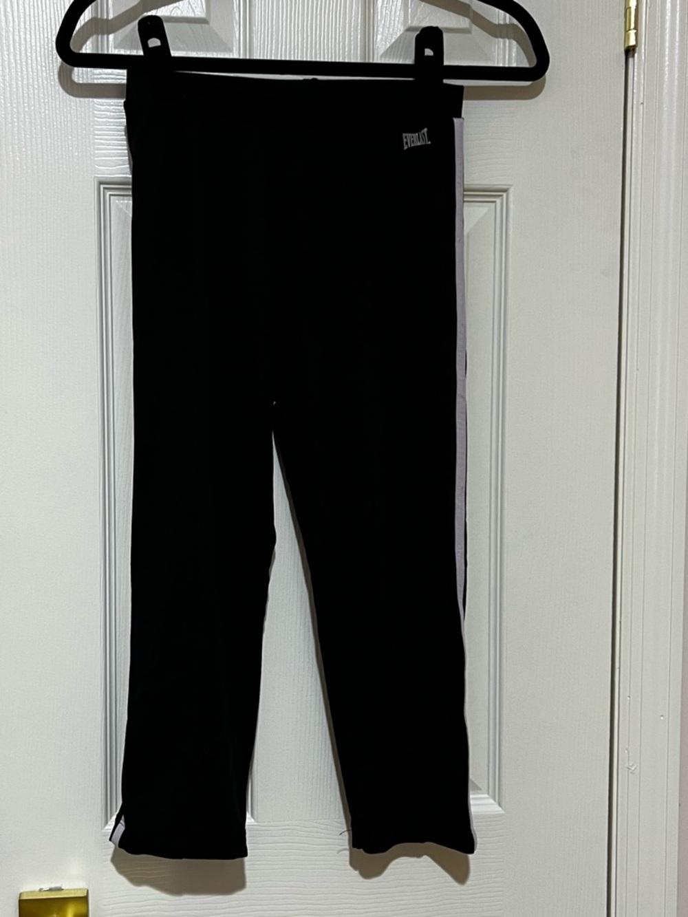 Everlast Black Leggings with White Side Stripe